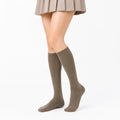Calze al ginocchio 39-42 in maglia taupe - stile minimal per uso quotidiano