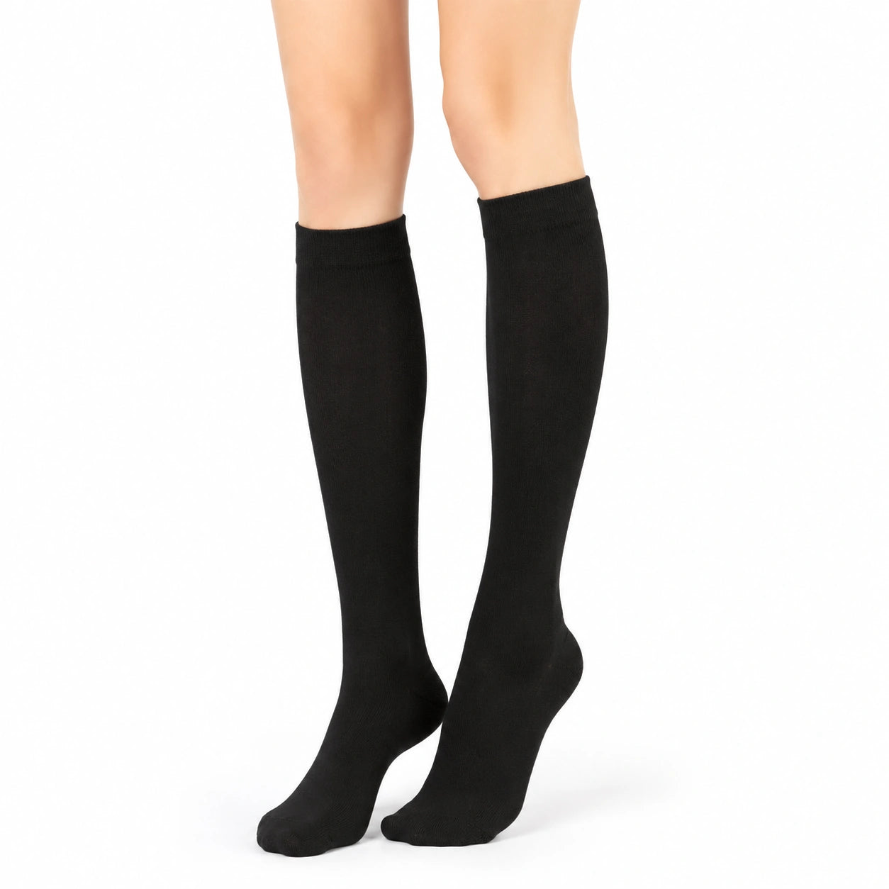 Calze al ginocchio 39-42 nere in maglia stile uniforme