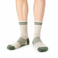 Calze sportive 43-46 in maglia beige e verde a coste