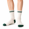 Calze sportive 35-38 in maglia bianco verde a coste