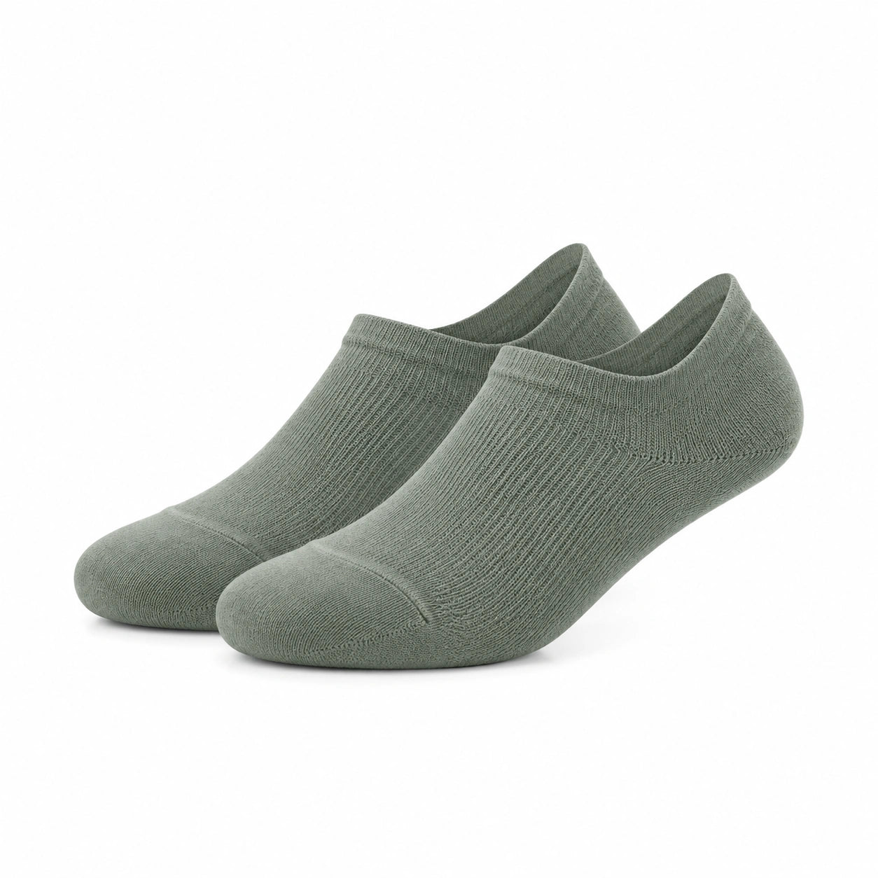 Calzini invisibili 43-46 in tessuto a maglia verde salvia - stile essenziale