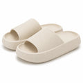Ciabatte da bagno 38/39 in materiale sintetico beige con fascia testurizzata antiscivolo