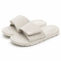 Ciabatte 42/43 in materiale sintetico bianco con fascia regolabile - suola sagomata