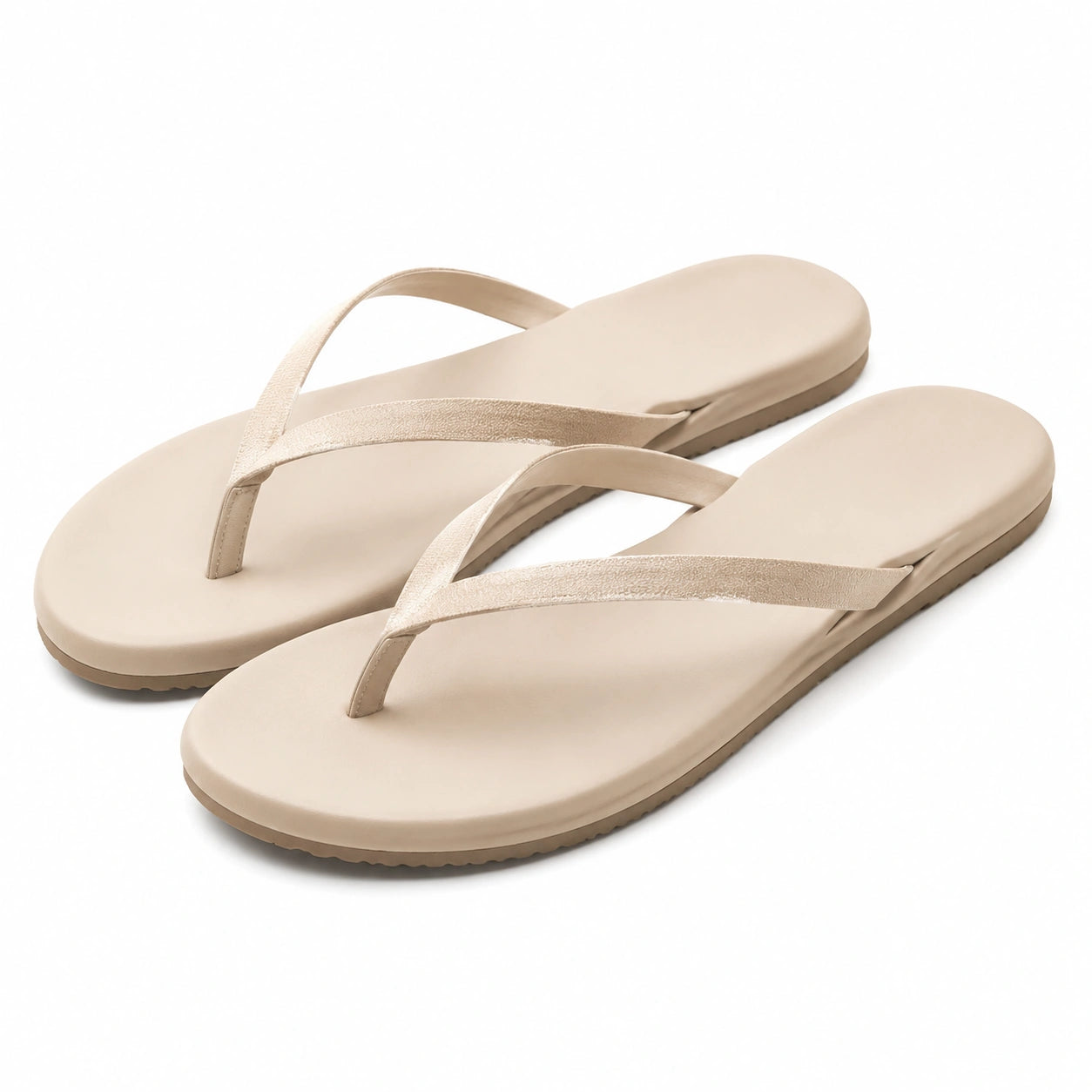 Infradito 38/39 beige in materiale sintetico - suola piatta antiscivolo