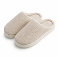 Pantofole da interno 40/41 in tessuto beige con suola antiscivolo